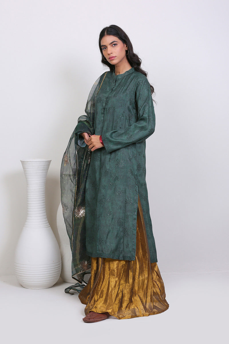 Whirling Dervaish Self Embroidered Kurta