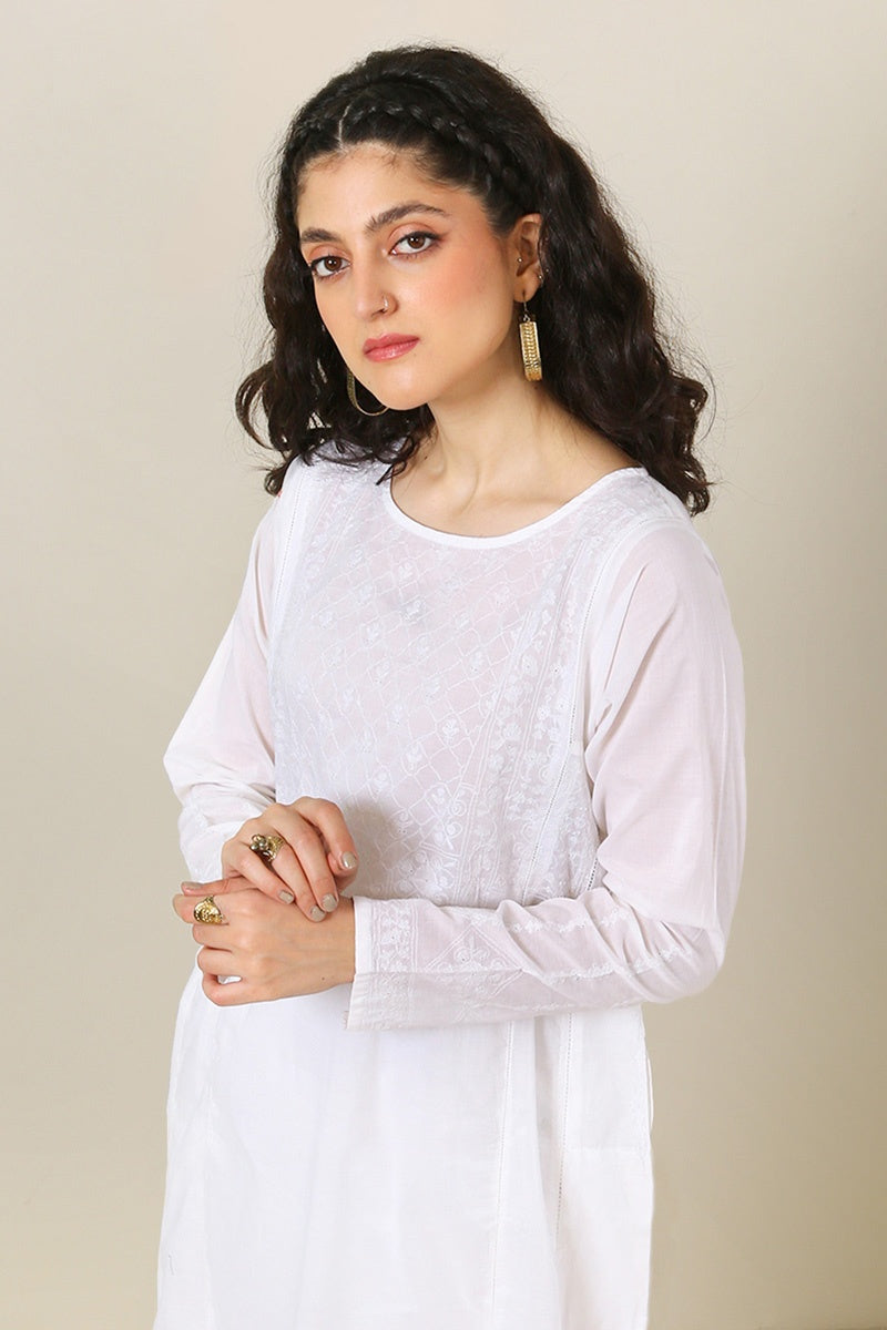 Mumtaz White-On-White Shirt