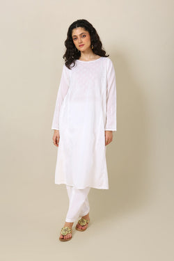 Mumtaz White-On-White Shirt